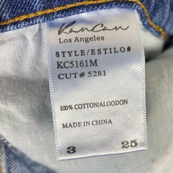 Kancan Medium Wash Distressed Ripped High Rise Jeans - Picture 5 of 6